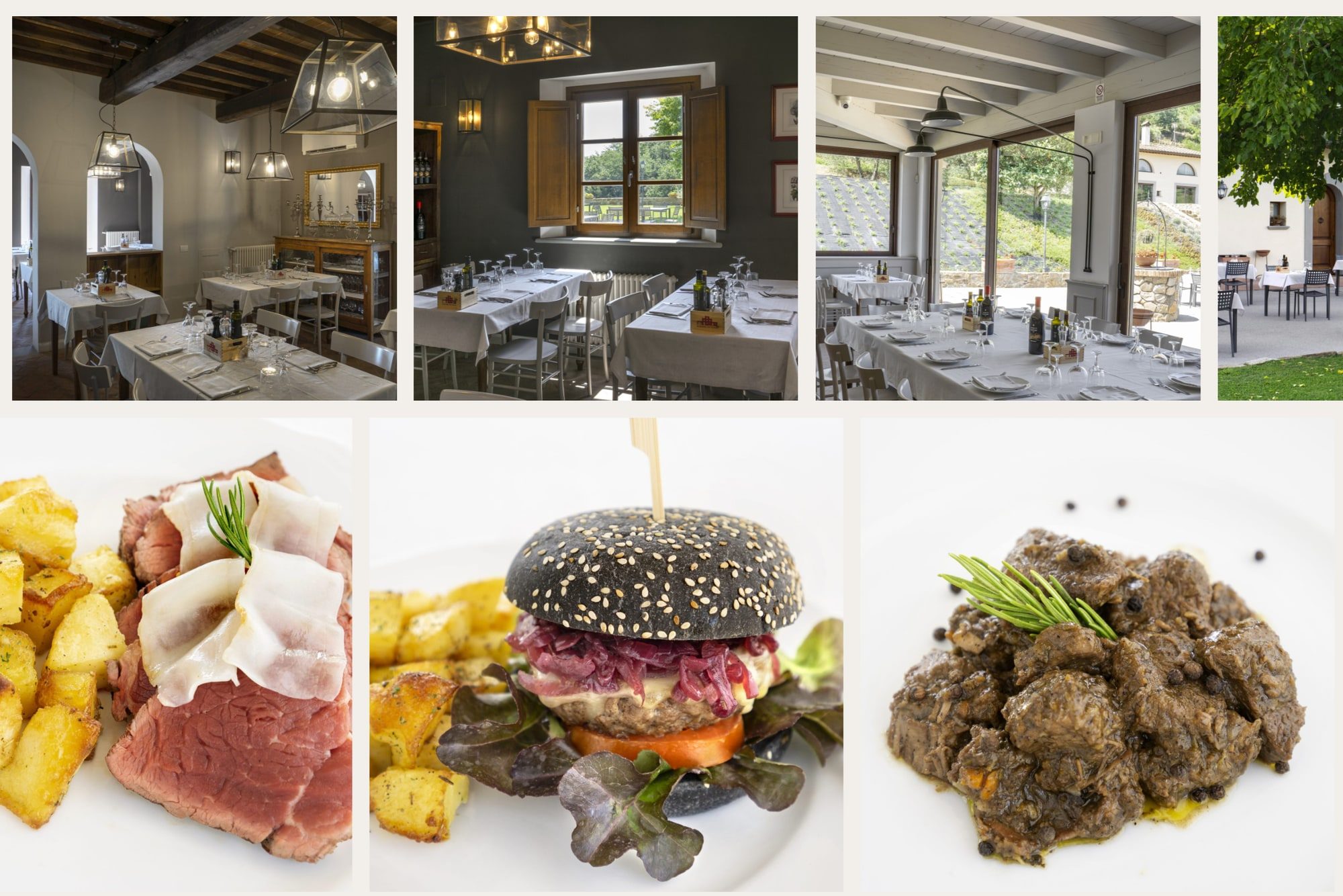 Fotografie degli ambienti del ristorante e dei piatti realizzate negli shooting dedicati